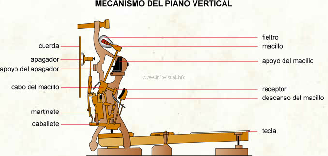 Mecanismo del piano vertical